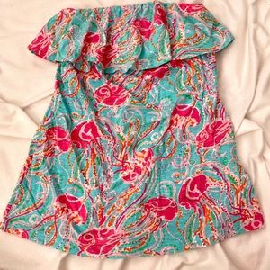 Lilly Pulitzer Strapless Shirt